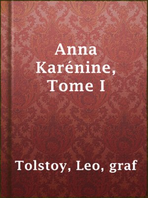 cover image of Anna Karénine, Tome I